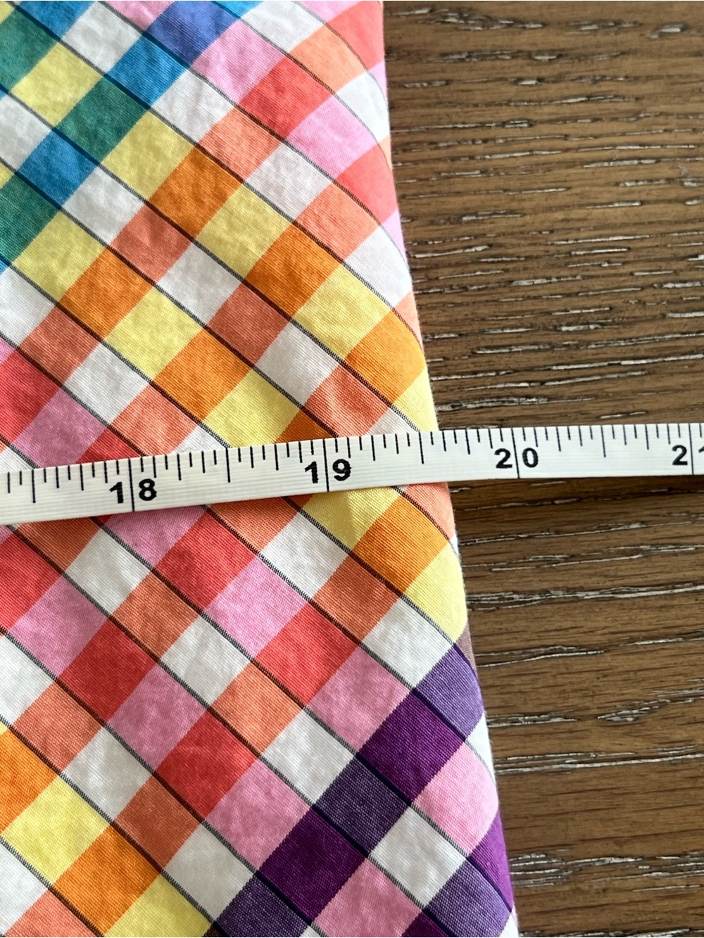 J. Crew Multicolor Rainbow Gingham Tie-Neck Dress Size 2 - Picture 10 of 11